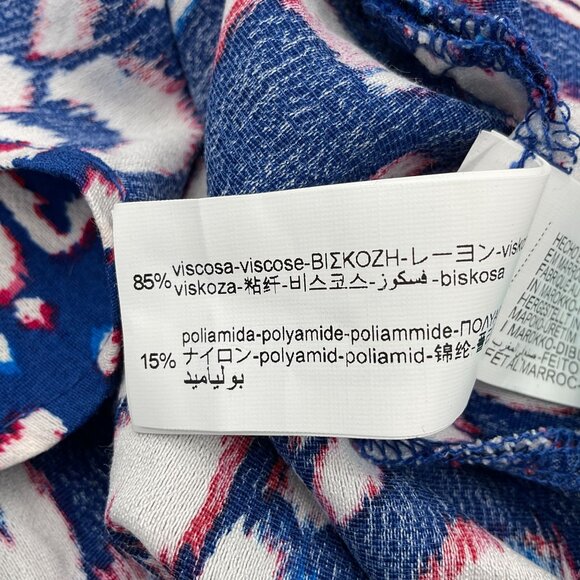 Zara Long Sleeve V-Neck Dress Covered Buttons & Loops Gored Flared Skirt M NWT - Picture 7 of 9